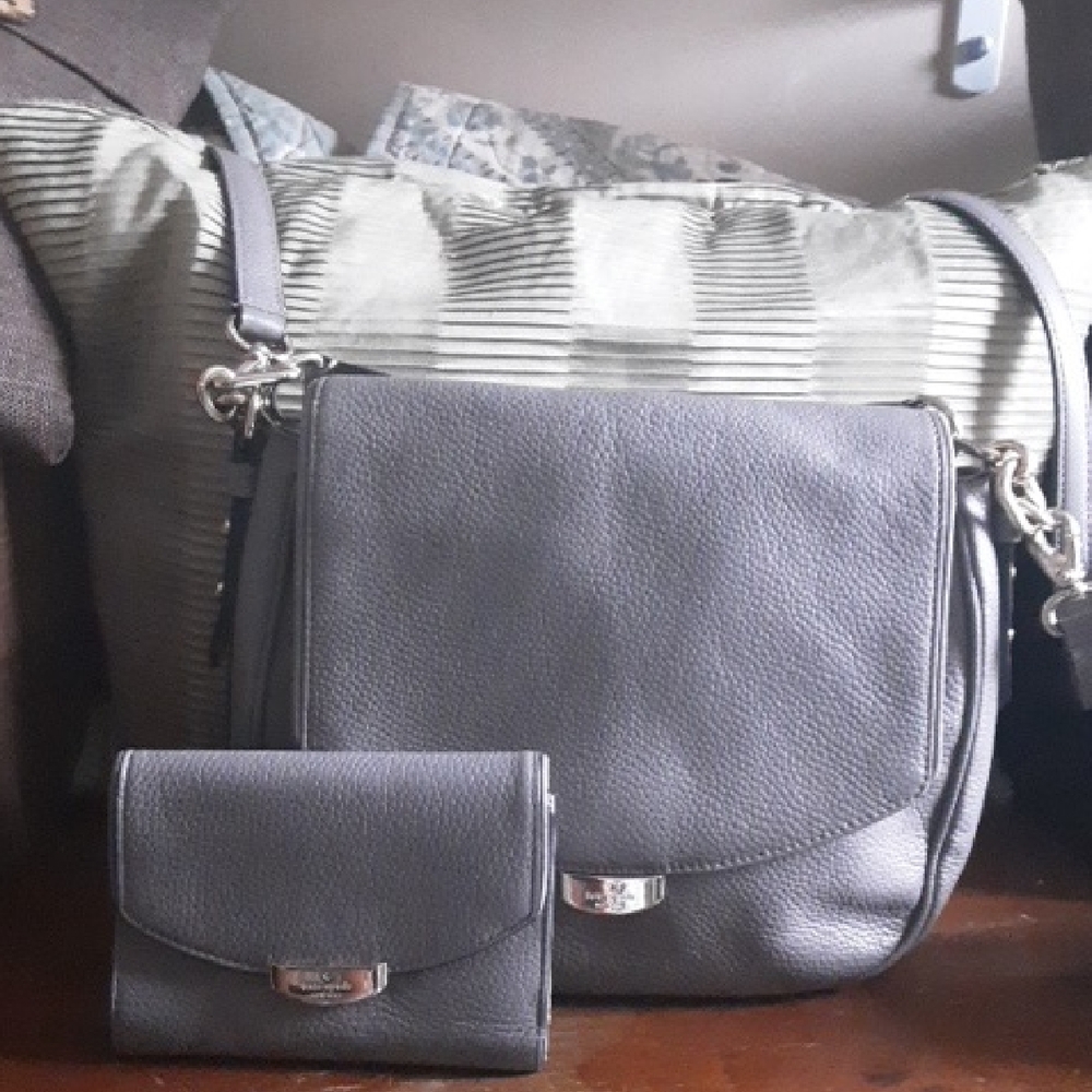Kate Spade Charcoal Crossbody Bag and Wallet Set